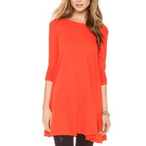 Free People Beach Poppy Beatnik Coral Scoop Back Tunic Swing Dress XS/S